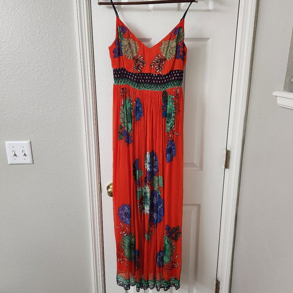 Anthropologie floral maxi dress size US 6